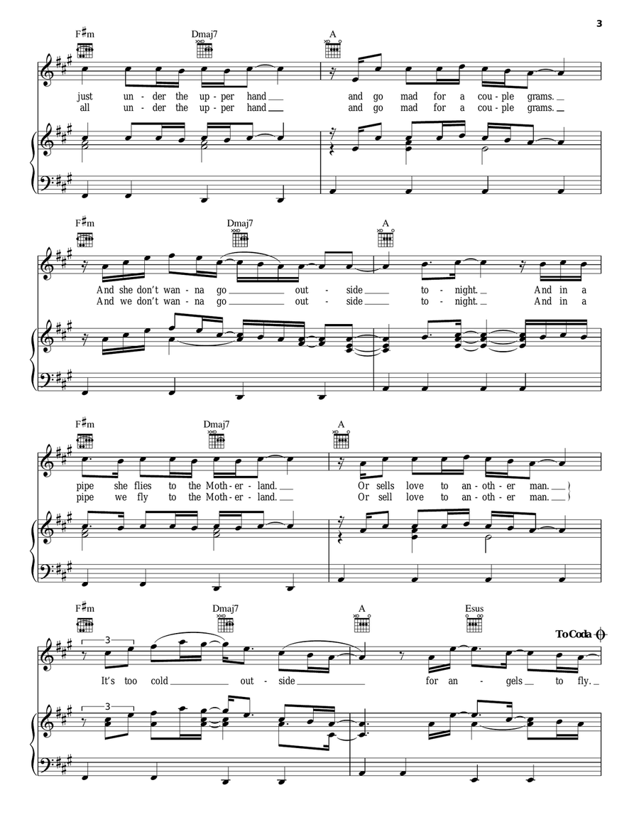 The A Team The A Team Piano, Vocal, Guitar scores gallery preview page 3