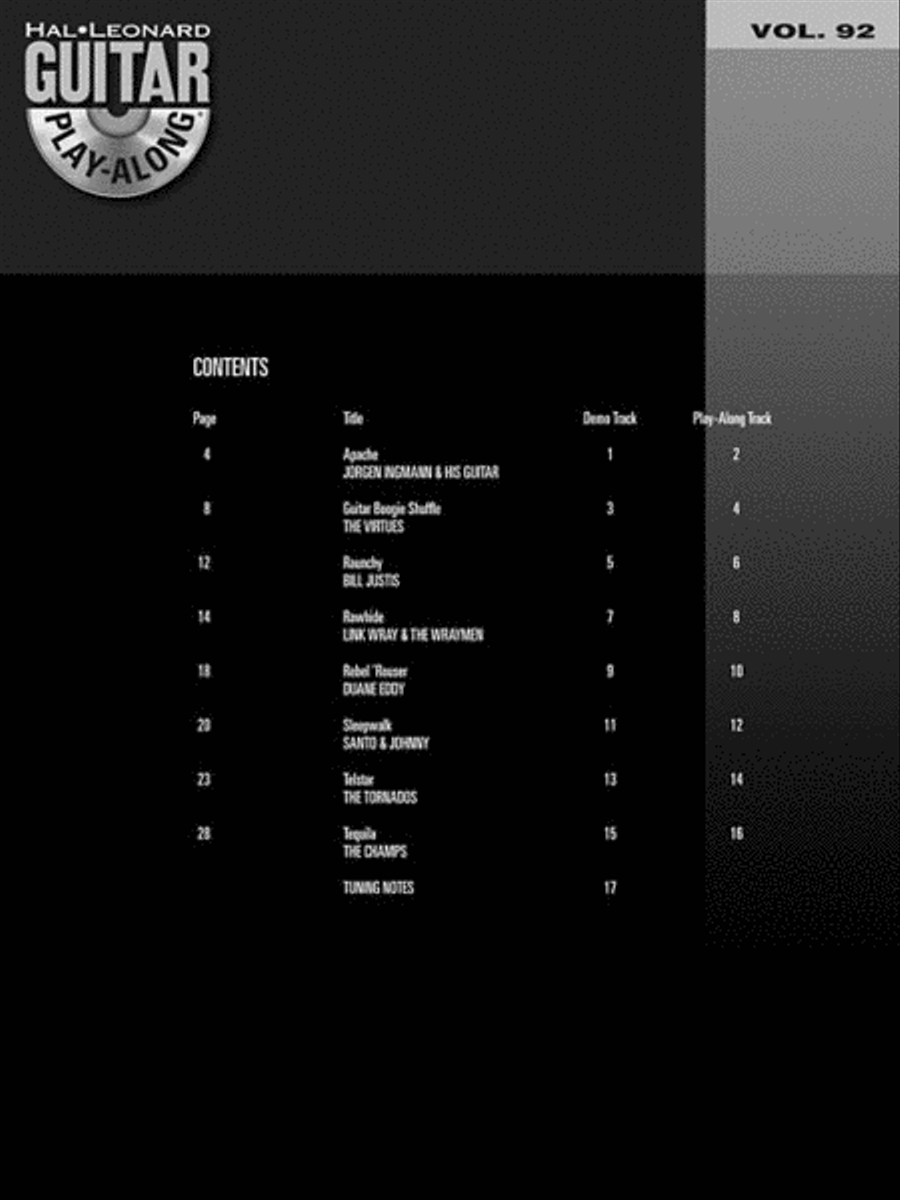 Early Rock Instrumentals Guitar Tablature scores gallery preview page 4