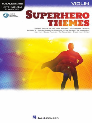 Book cover for Superhero Themes Instrumental Play-Along for Violin