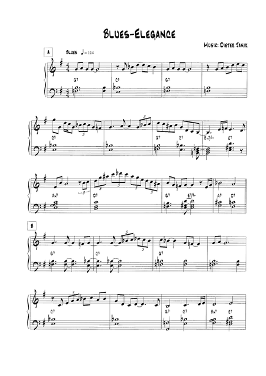 Blues-Elegance Blues-Elegance Piano Solo scores gallery preview page 3