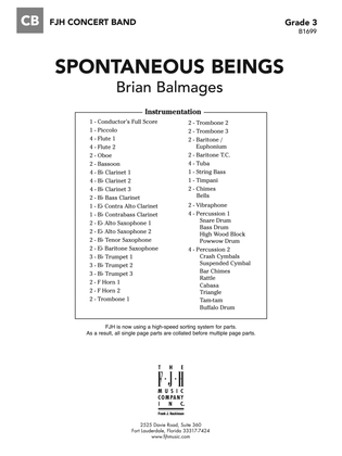 Spontaneous Beings: Score