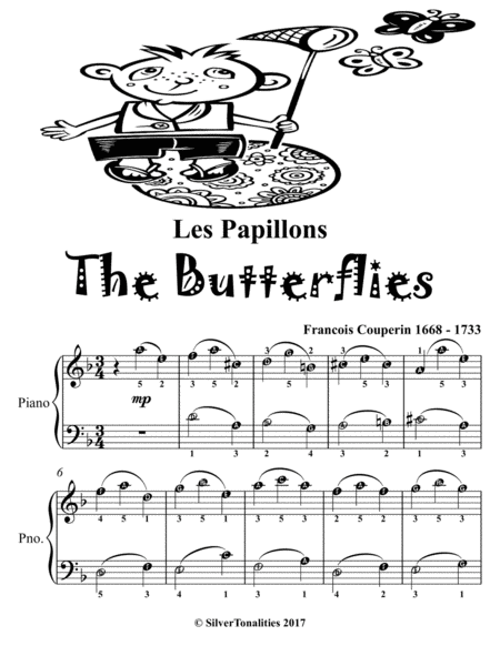 Les Papillons Butterflies Easiest Piano Sheet Music 2nd Edition