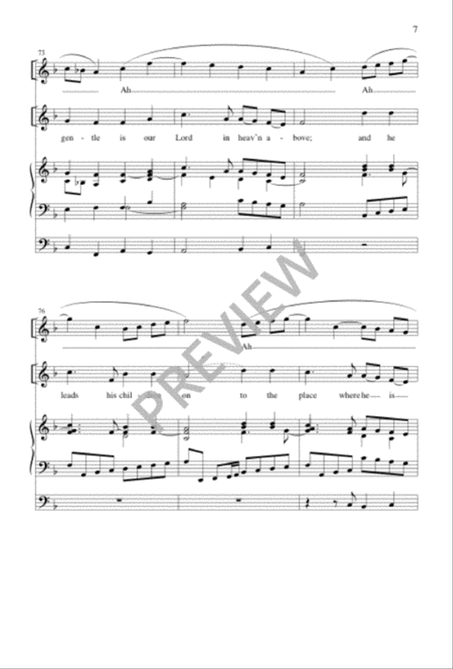Once in Royal David's City 4-Part scores gallery preview page 7