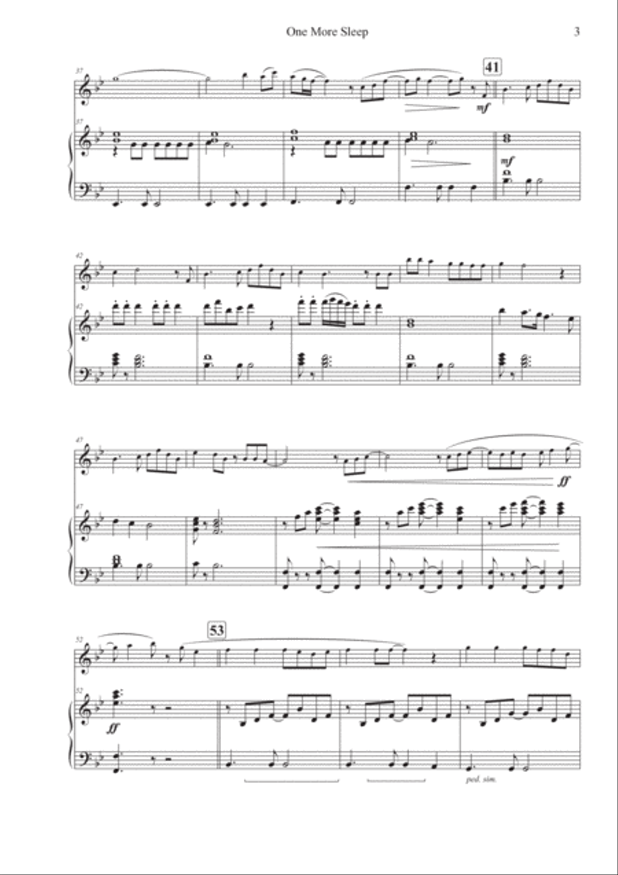 One More Sleep Flute Solo scores gallery preview page 3