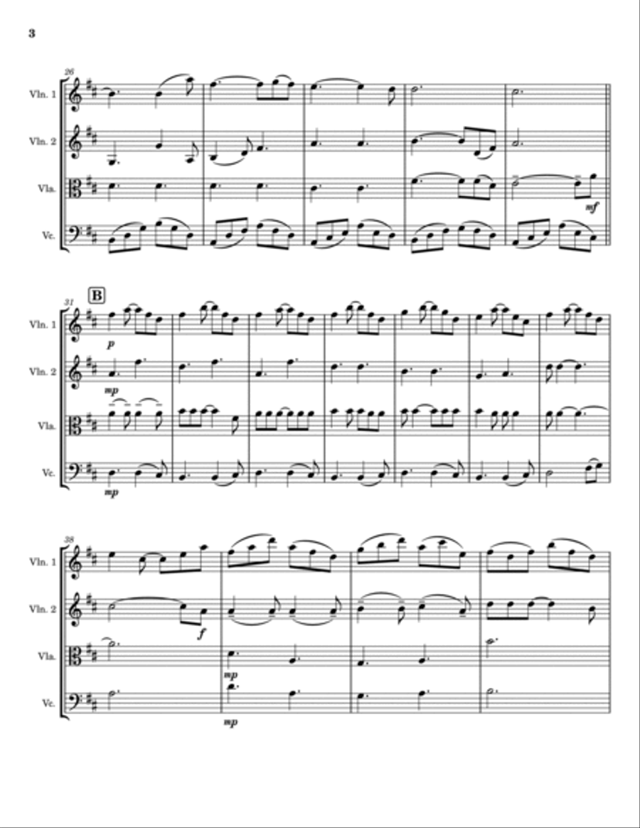 Hallelujah String Quartet scores gallery preview page 3
