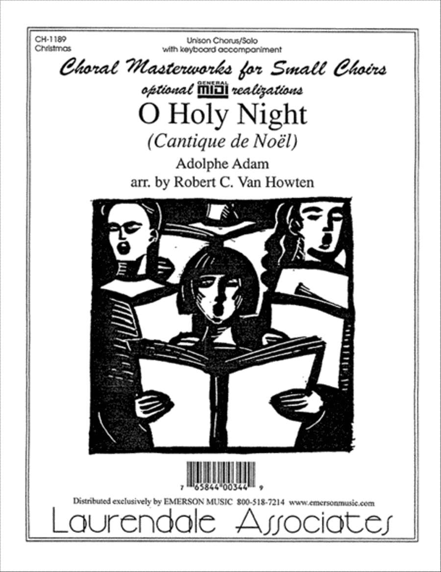 O Holy Night (Cantique de Noël) Unison Choir scores gallery preview page 1