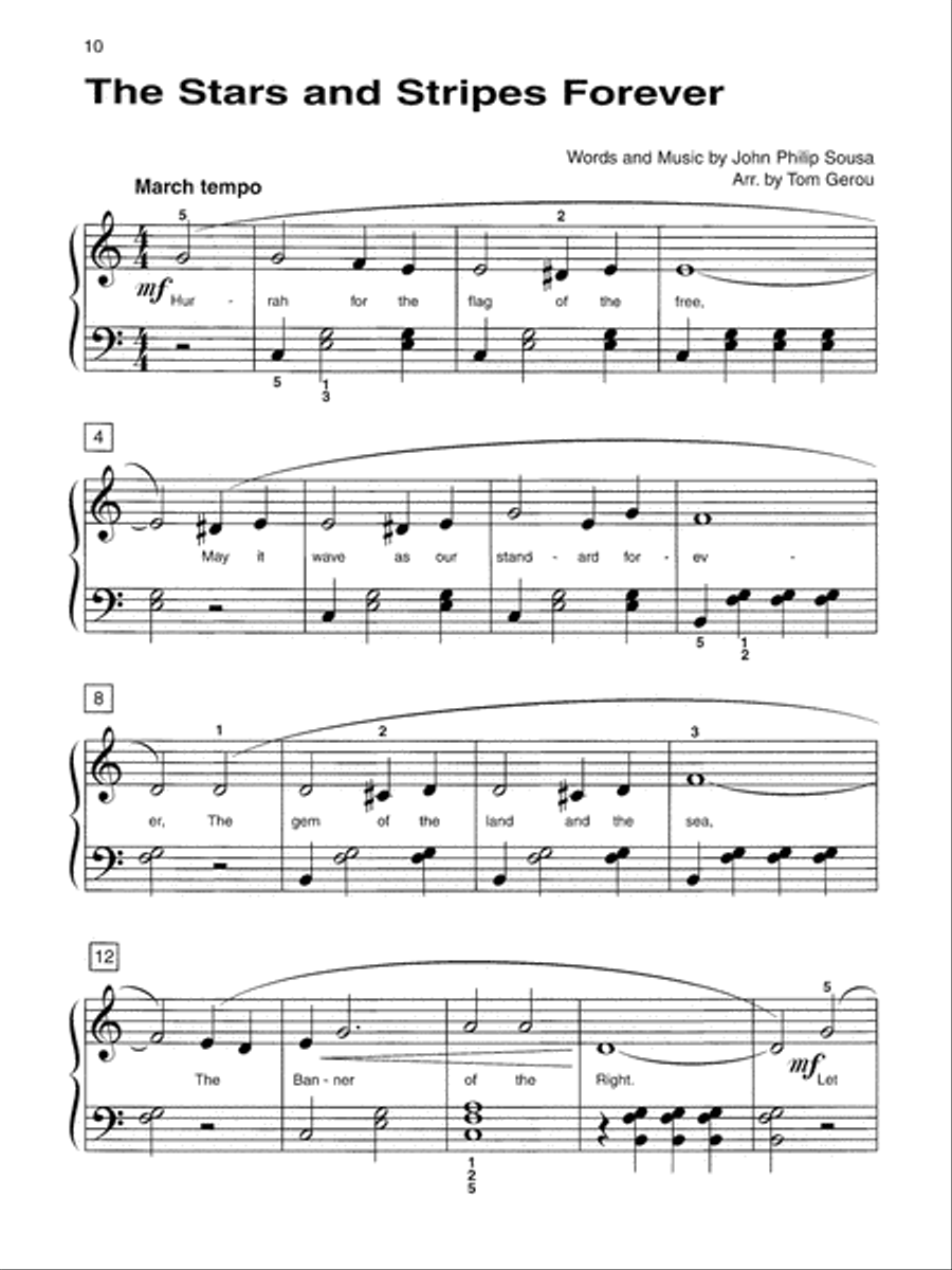 Alfred's Basic Piano Course Patriotic Solo Book, Level 2 Piano Method scores gallery preview page 6