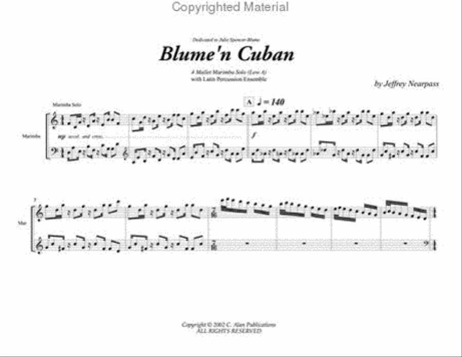 Blume'n Cuban Percussion Ensemble scores gallery preview page 2