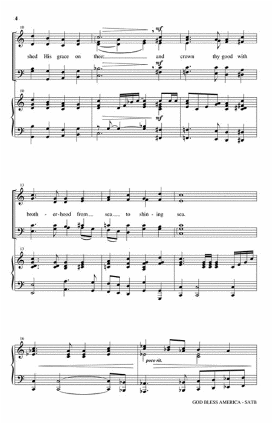 God Bless America® God Bless America® 4-Part scores gallery preview page 3