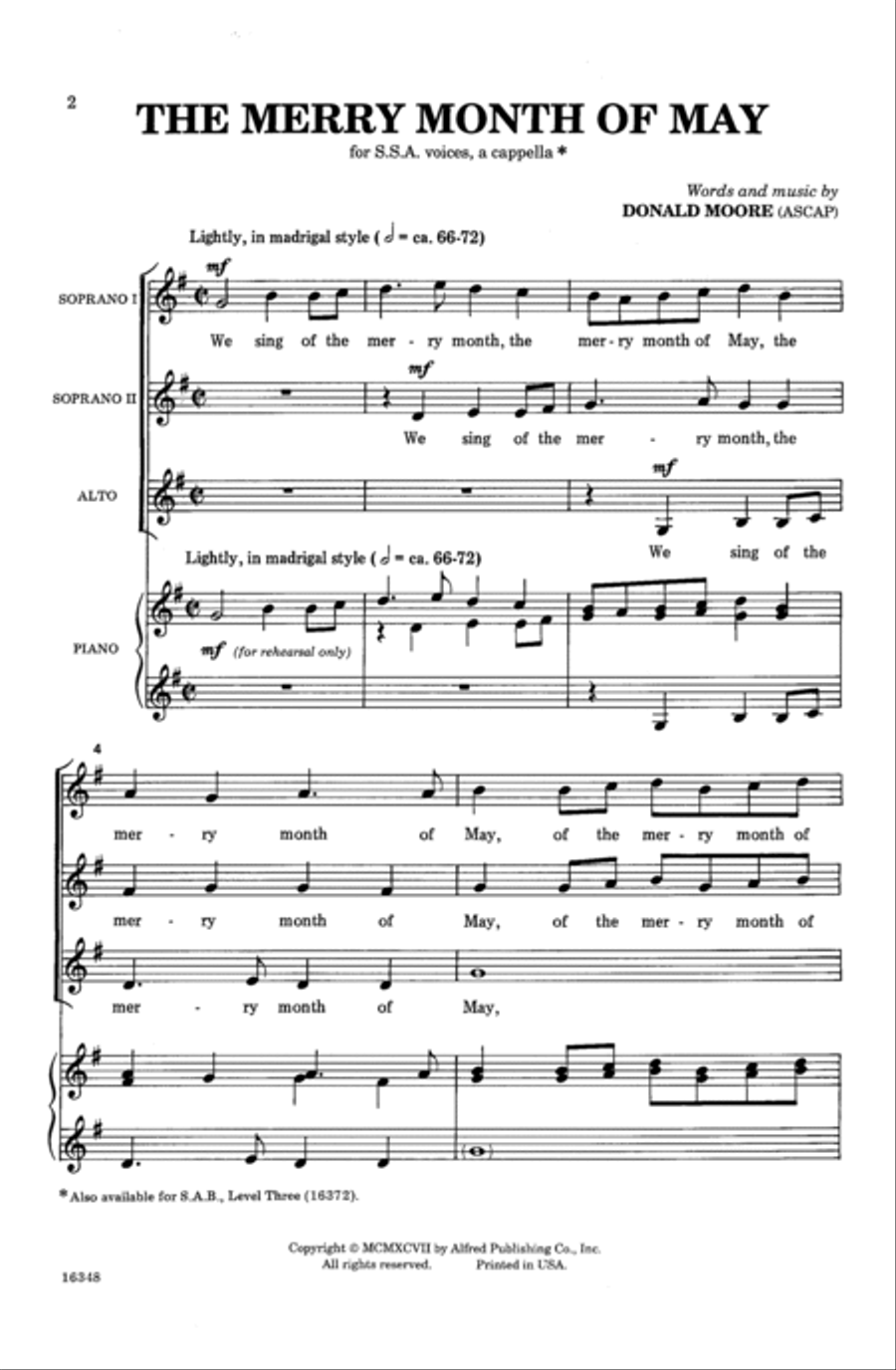 The Merry Month of May Women's Choir scores gallery preview page 2