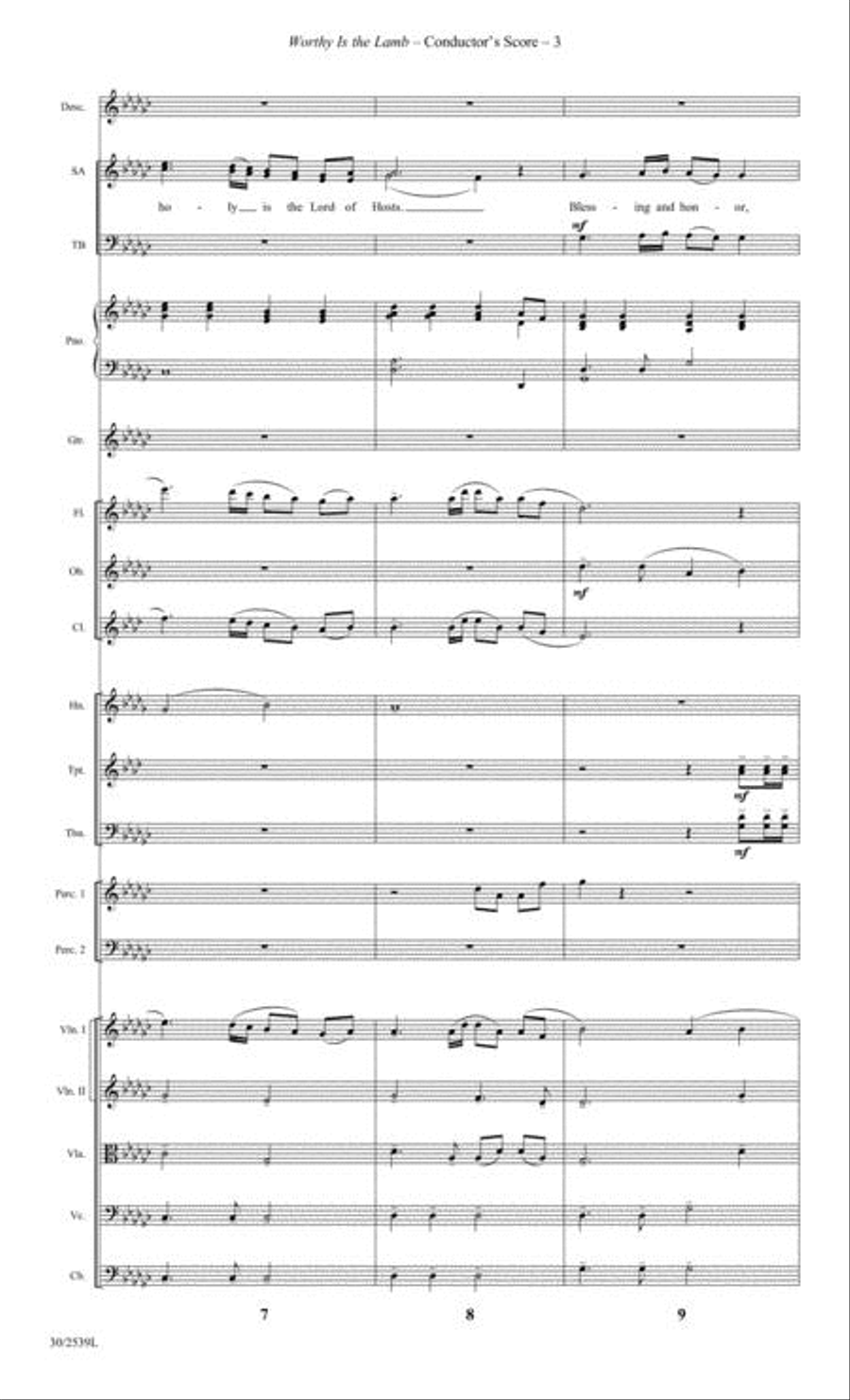 Worthy Is the Lamb - Orchestral Score and Parts Choir scores gallery preview page 4