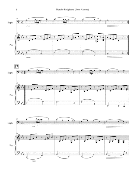 Marche Religieuse (from Alceste) by Gluck - Arranged for Euphonium and Piano image number null
