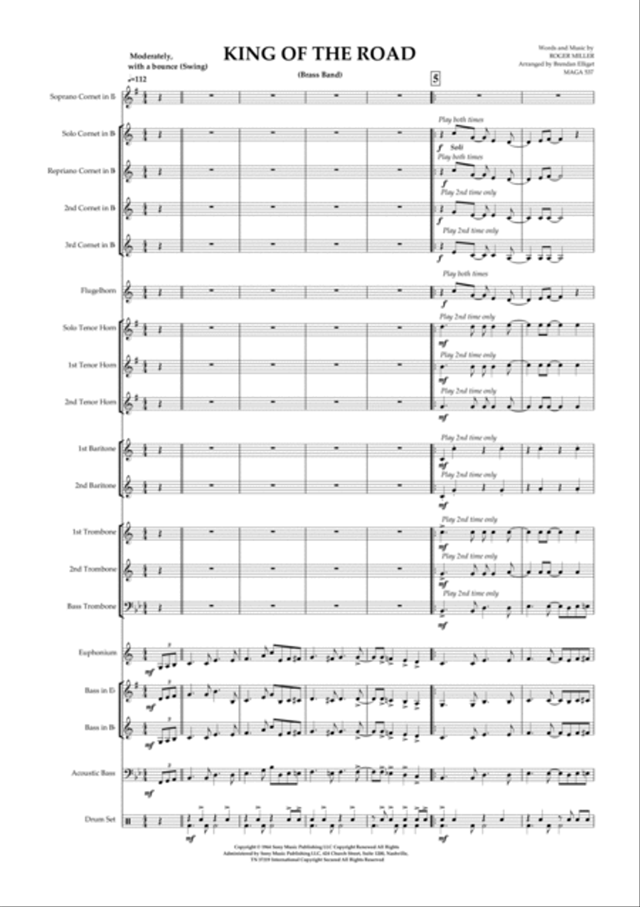 King Of The Road Brass Band scores gallery preview page 2