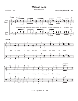 Wassail Song (TTBB) (CHORAL PRICING)