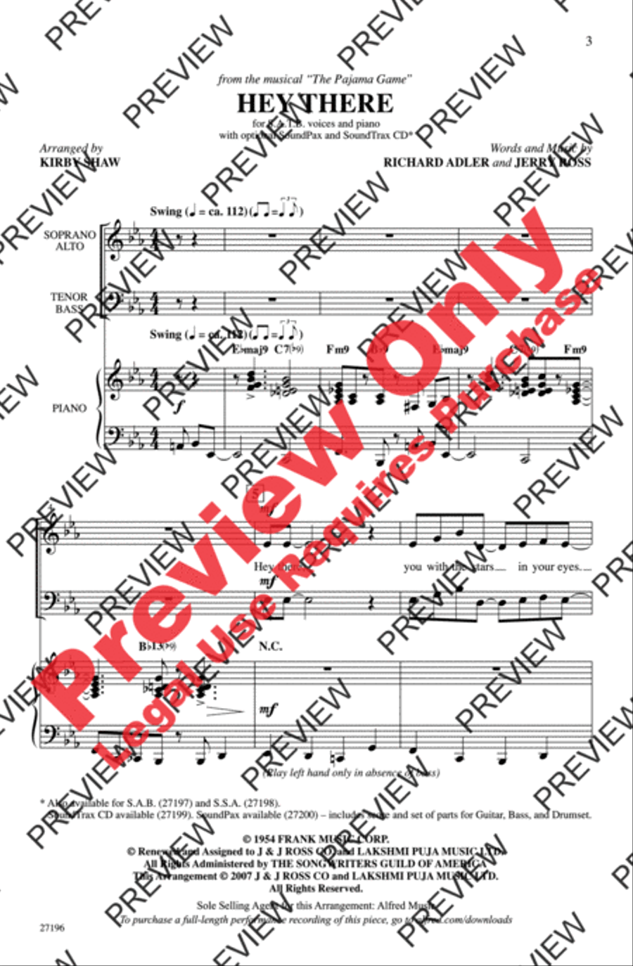 Hey There 4-Part scores gallery preview page 2