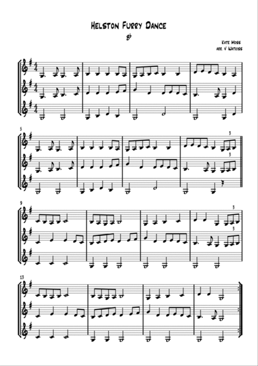 Helston Furry Dance Large Ensemble scores gallery preview page 2
