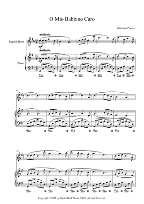 Book cover for O Mio Babbino Caro - Giacomo Puccini (English Horn + Piano)