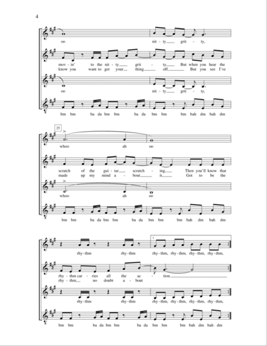 Turn The Beat Around (arr. Deke Sharon) SSAA scores gallery preview page 4