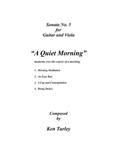 Duo Sonata No. 05 for Guitar and Viola "A Quiet Morning" image number null