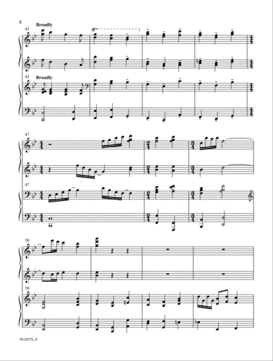 Everlasting Arms Piano Duet scores gallery preview page 28