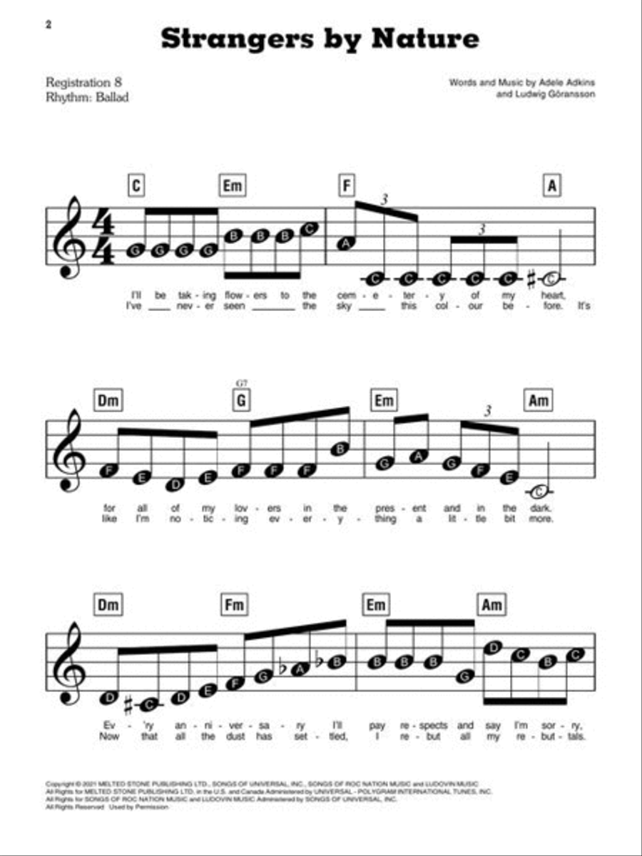 Adele – 30 Electronic Keyboard scores gallery preview page 5