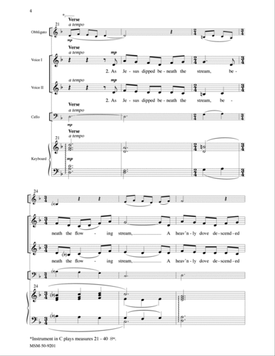 As Jesus Walked into the Stream 2-Part scores gallery preview page 3