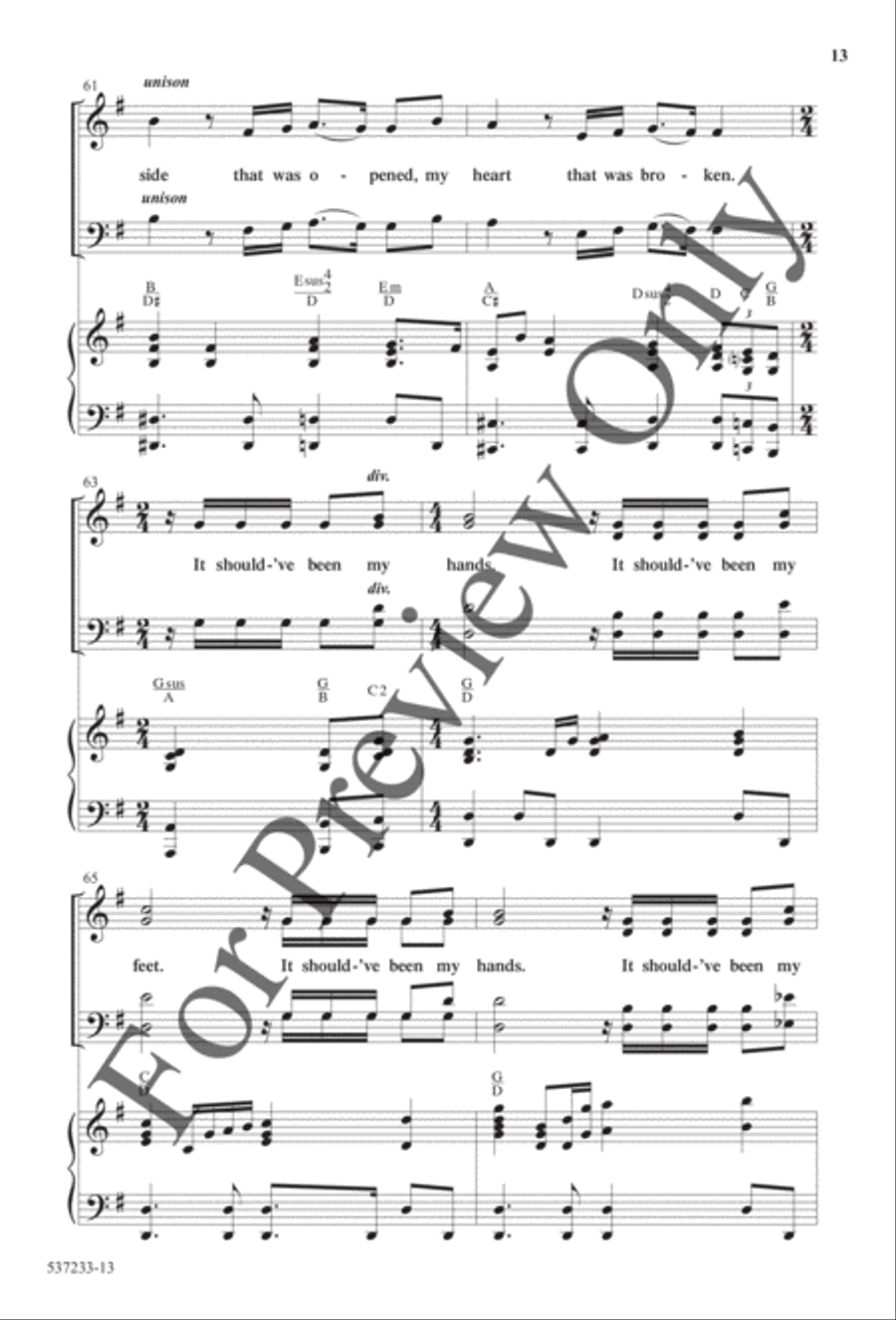 Where the Nails Were - Anthem 4-Part scores gallery preview page 13