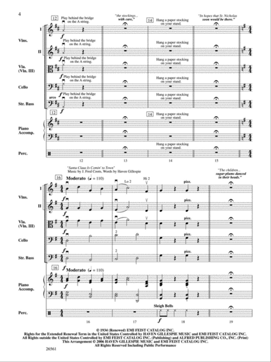'Twas the Night Before Christmas String Orchestra scores gallery preview page 3