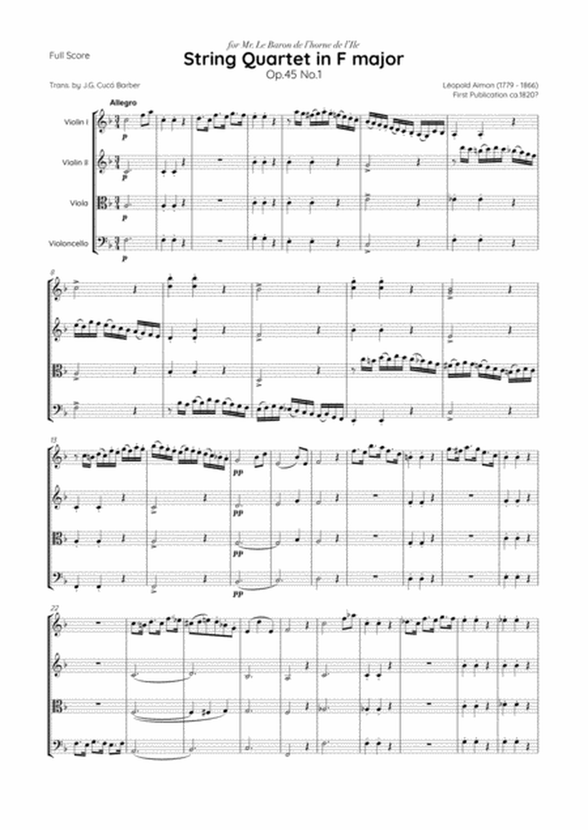 Aimon - String Quartet in F major, Op.45 No.1