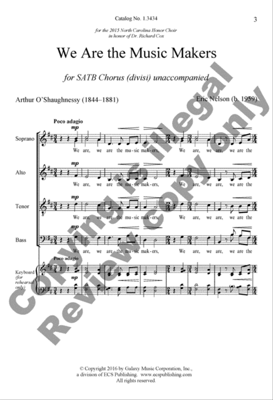 We Are the Music Makers Divisi scores gallery preview page 3