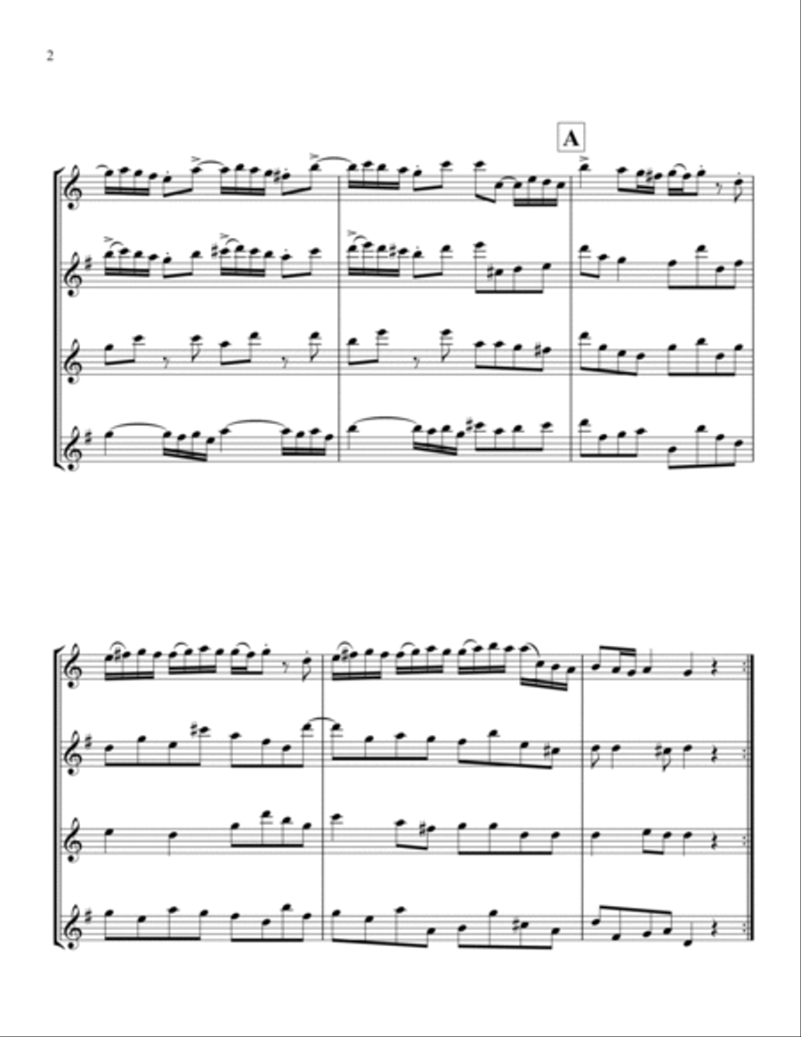 Symphony No. 1 in Bb Saxophone Quartet scores gallery preview page 2