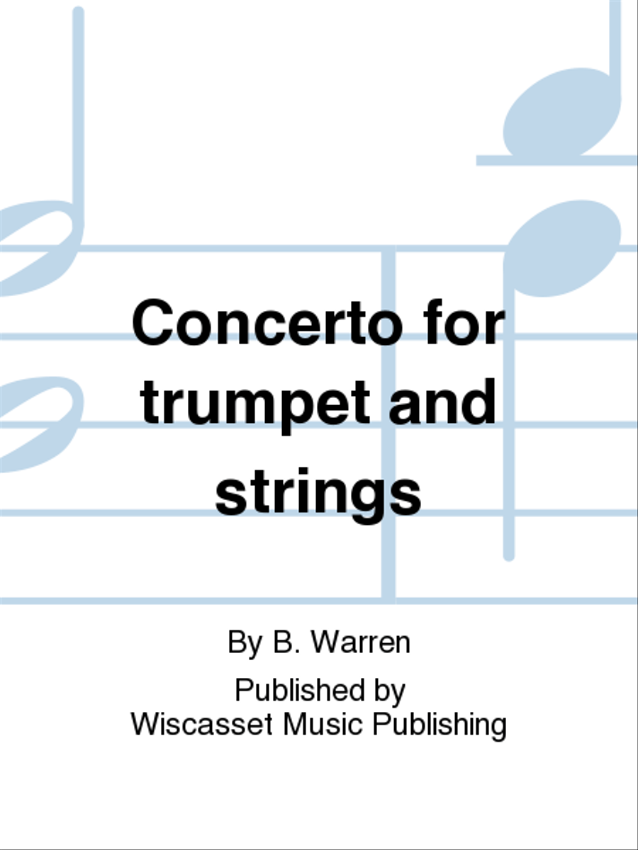 Concerto for trumpet and strings Trumpet scores gallery preview page 1