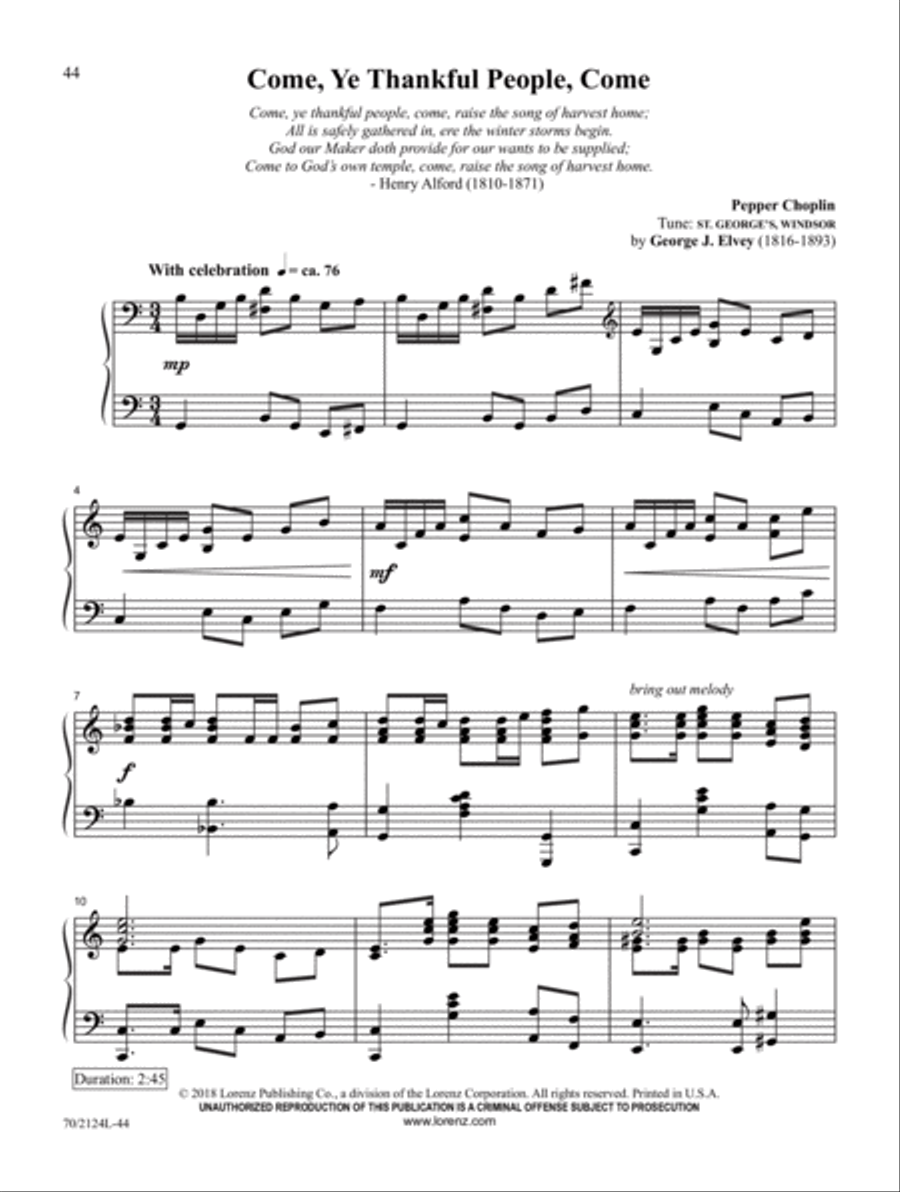 For the Beauty of the Earth Piano Solo scores gallery preview page 12