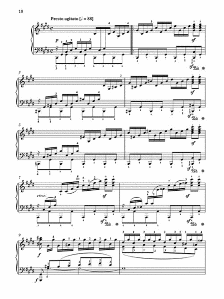 Beethoven – Sonata in C-Sharp Minor, Opus 27, No. 2 (“Moonlight”) Piano Solo scores gallery preview page 6