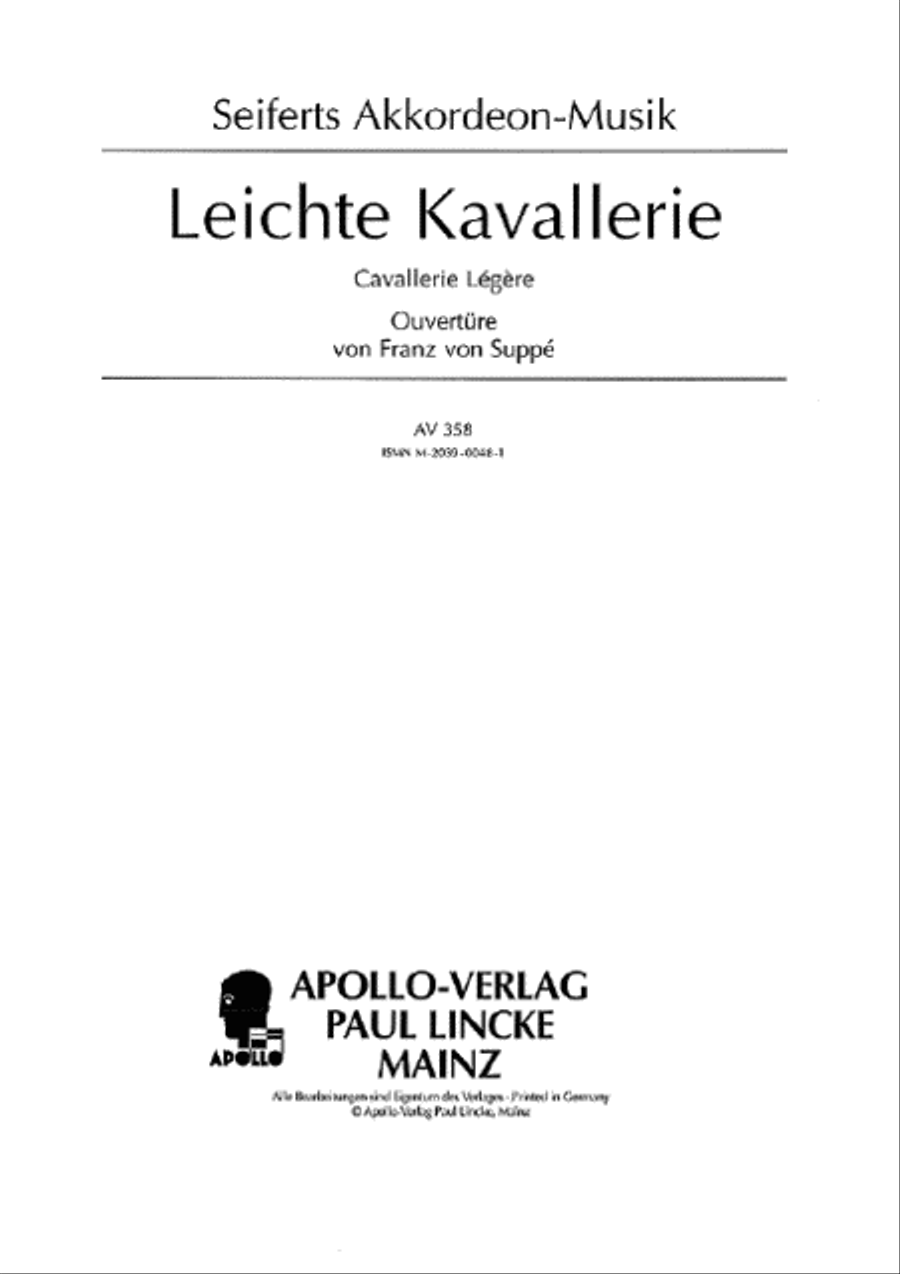 Leichte Kavallerie Leichte Kavallerie Voice scores gallery preview page 1