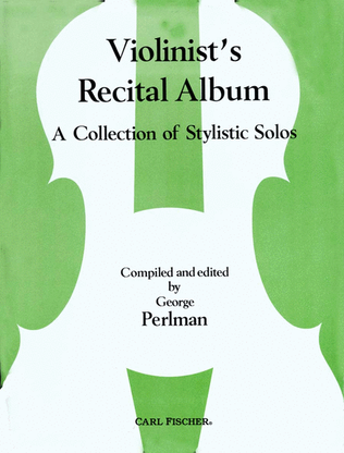 Book cover for Violinist's Recital Album