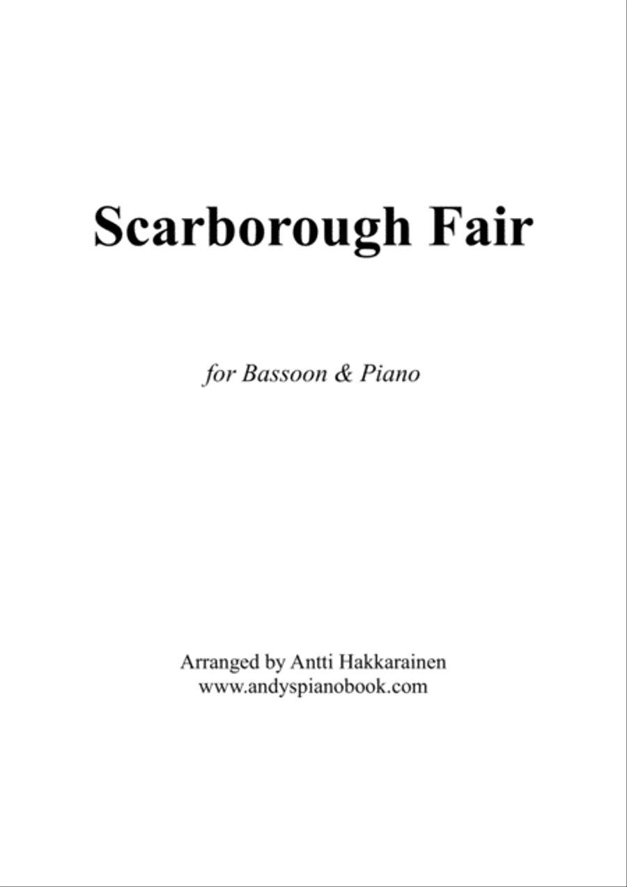 Scarborough Fair - Bassoon & Piano Bassoon Solo scores gallery preview page 1