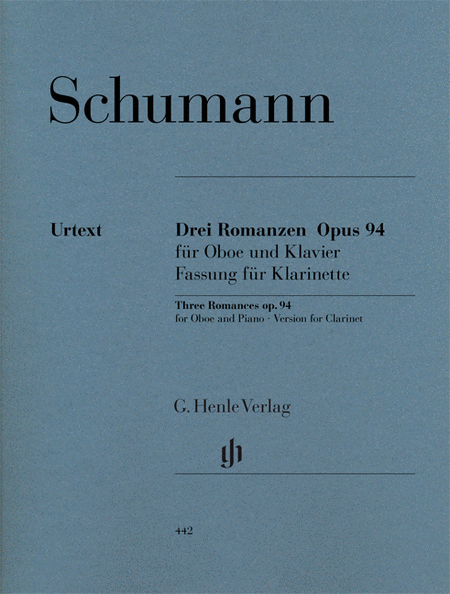 Robert Schumann: Romances for Oboe and Piano, Op. 94 - Clarinet and Piano edition
