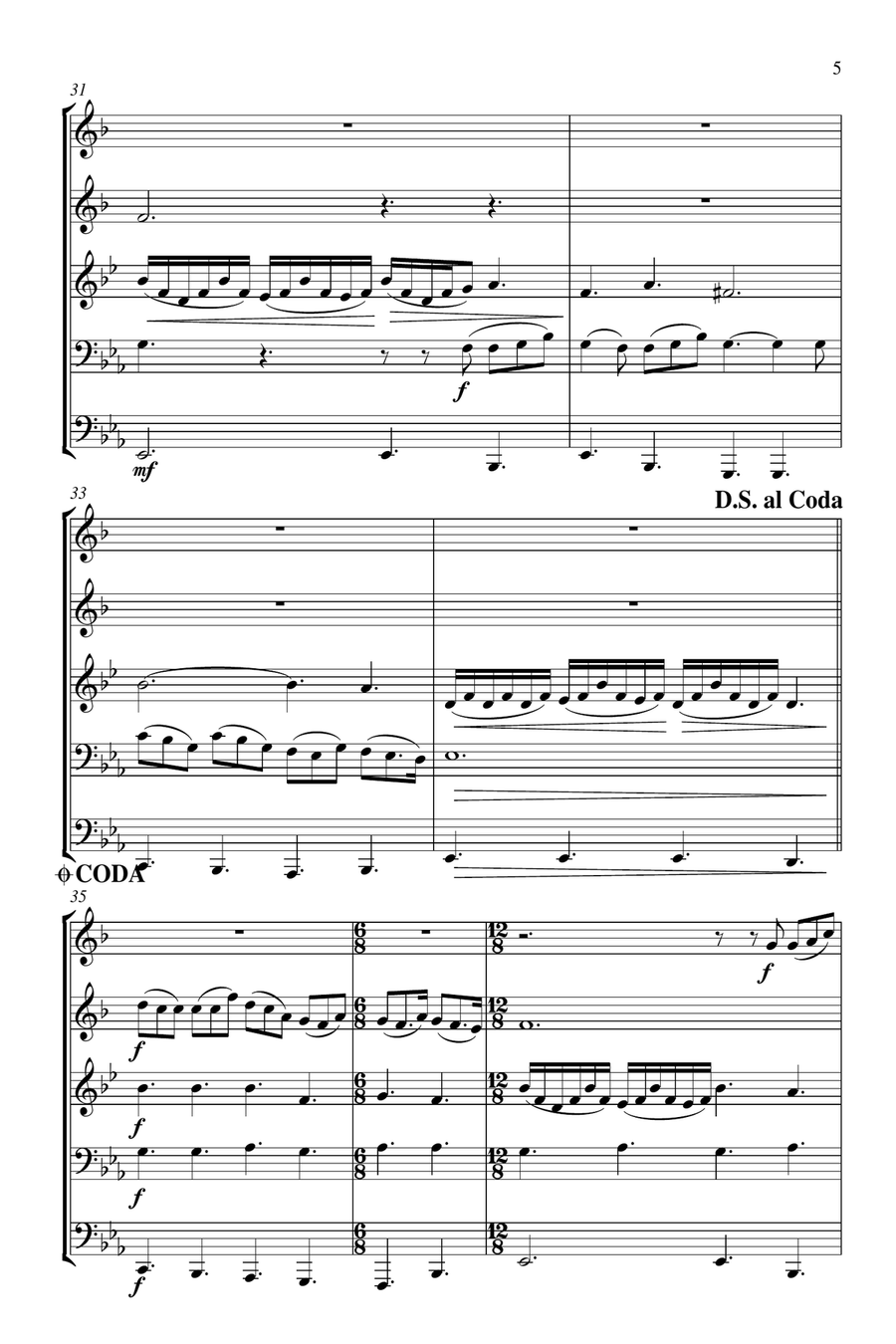 She's Always A Woman She's Always A Woman Brass Ensemble scores gallery preview page 6