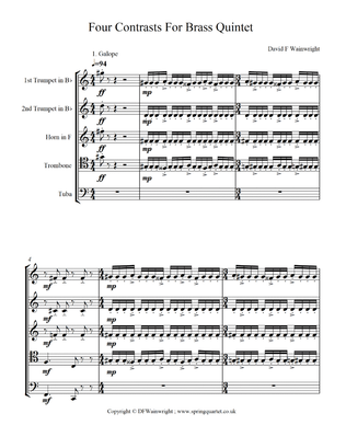 Four Contrasts For Brass Quintet