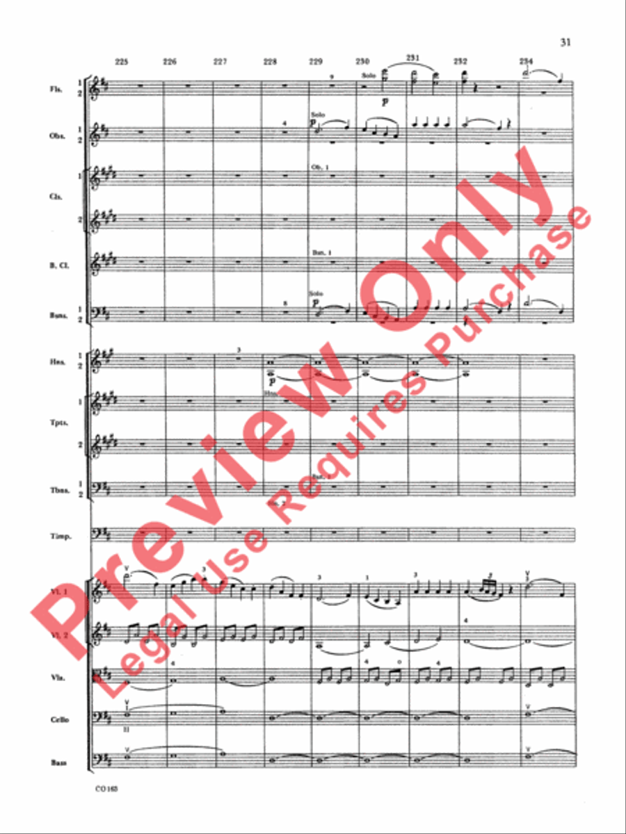 The Marriage of Figaro -- Overture Full Orchestra scores gallery preview page 34