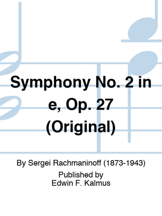 Book cover for Symphony No. 2 in e, Op. 27 (Original)