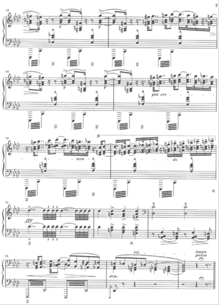 Funérailles Piano Solo scores gallery preview page 3