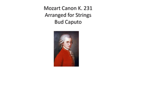 Mozart Canon K. 231 For Strings