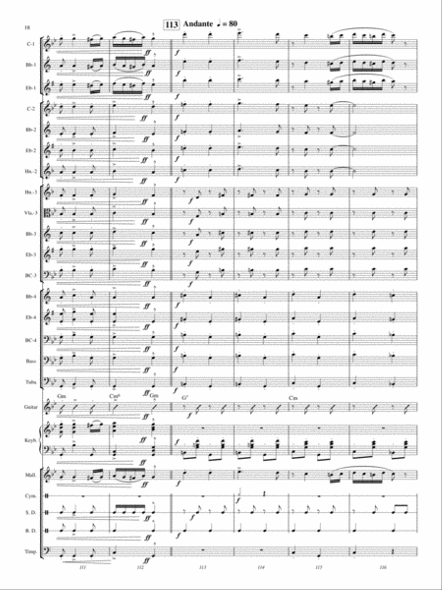 Hungarian Dance No. 5 Concert Band scores gallery preview page 17