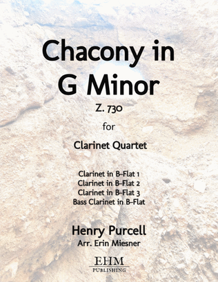 Chacony in G Minor, Z. 730 for Clarinet Quartet