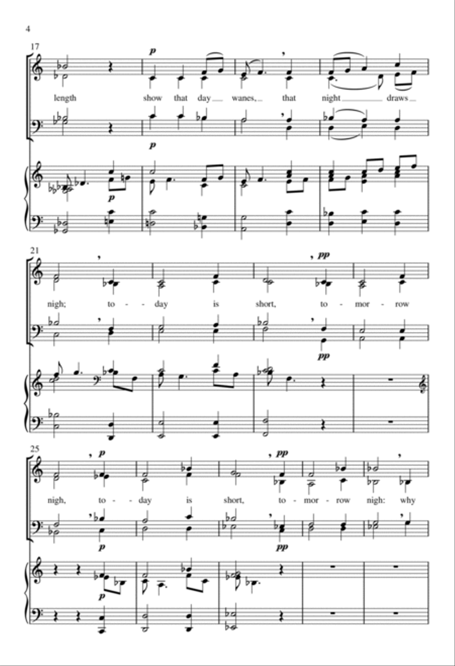 Today is short, tomorrow nigh 4-Part scores gallery preview page 3