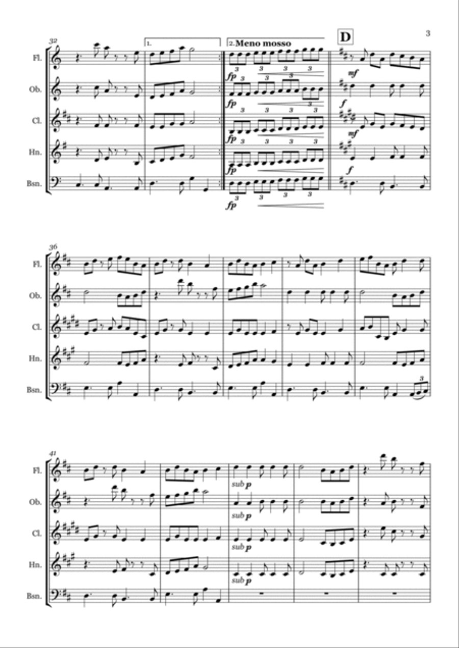 Always Look On The Bright Side Of Life Woodwind Quintet scores gallery preview page 3