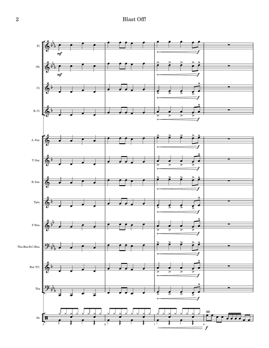 Blast Off! Concert Band scores gallery preview page 3