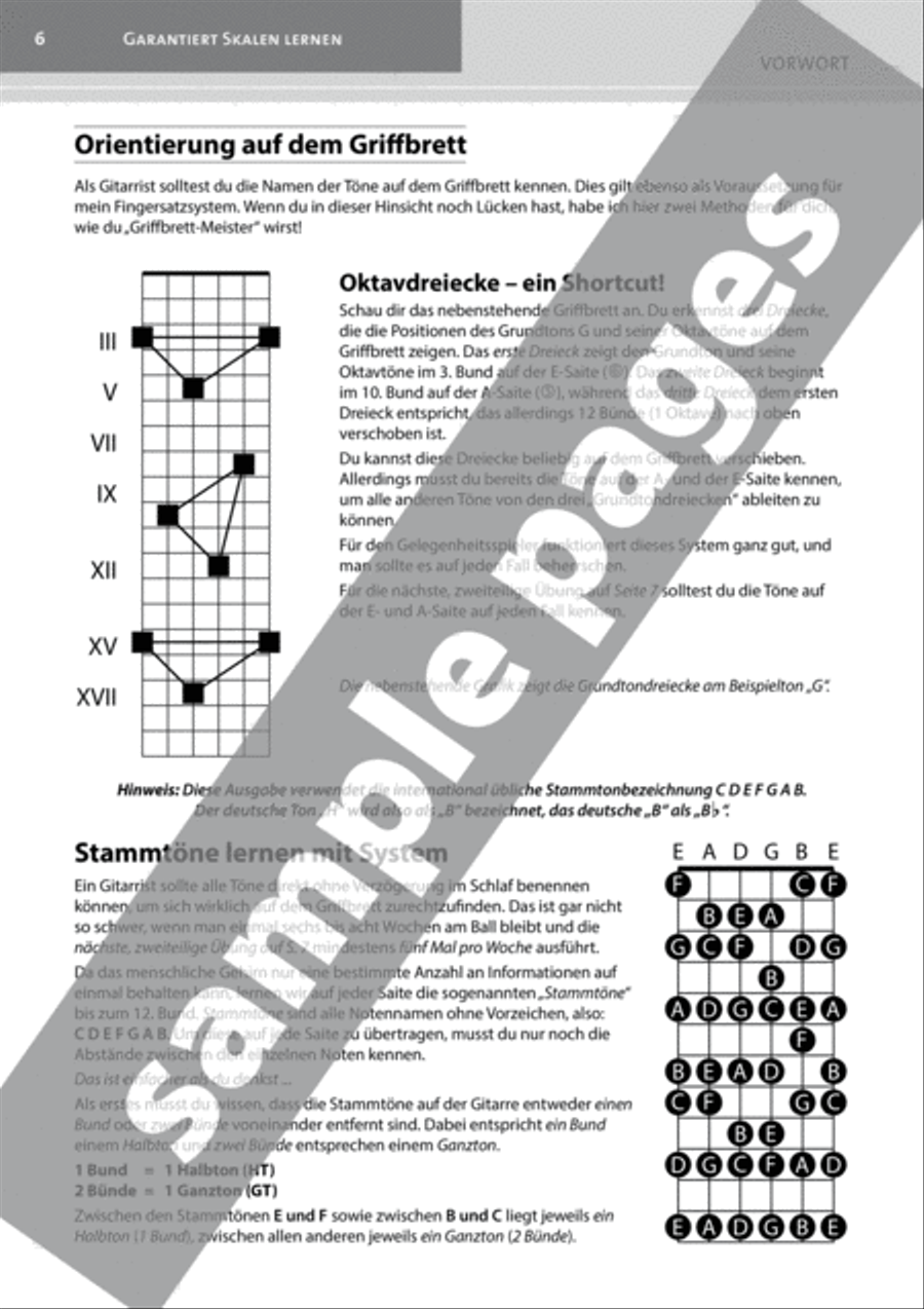 Garantiert Skalen Lernen für Gitarre [Guaranteed Learn Scales for Guitar] Guitar scores gallery preview page 5